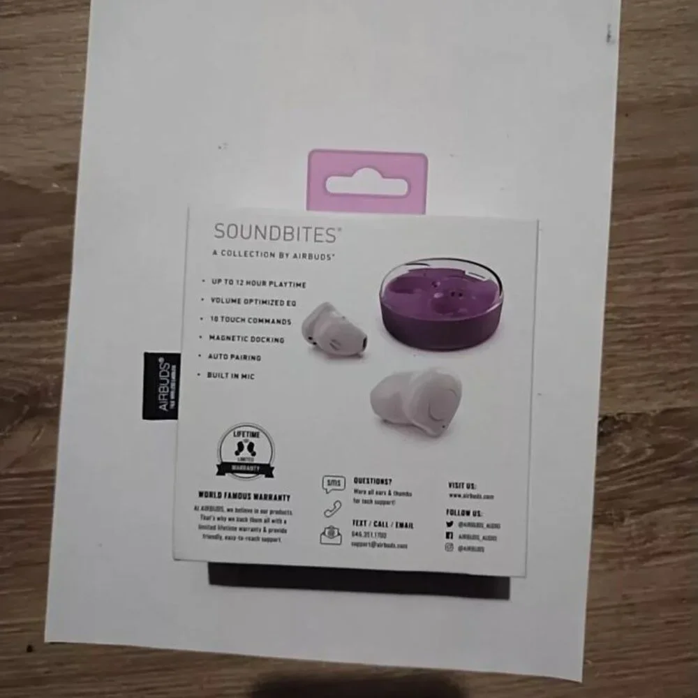 SOUNDBITES AIRBUDS TRUE WIRELESS EARBUDS new in box